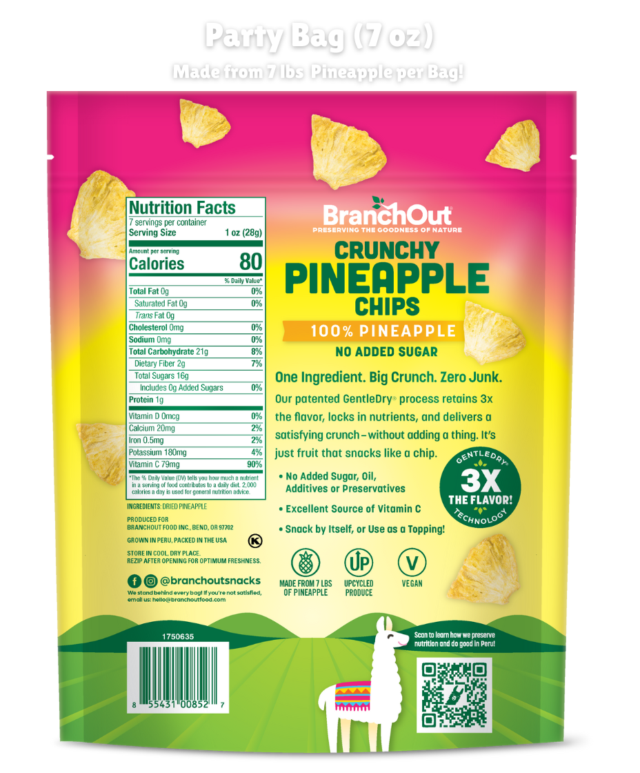 Crispy Pineapple Chips – Real Fruit, No Sugar | BranchOut – BranchOut Food