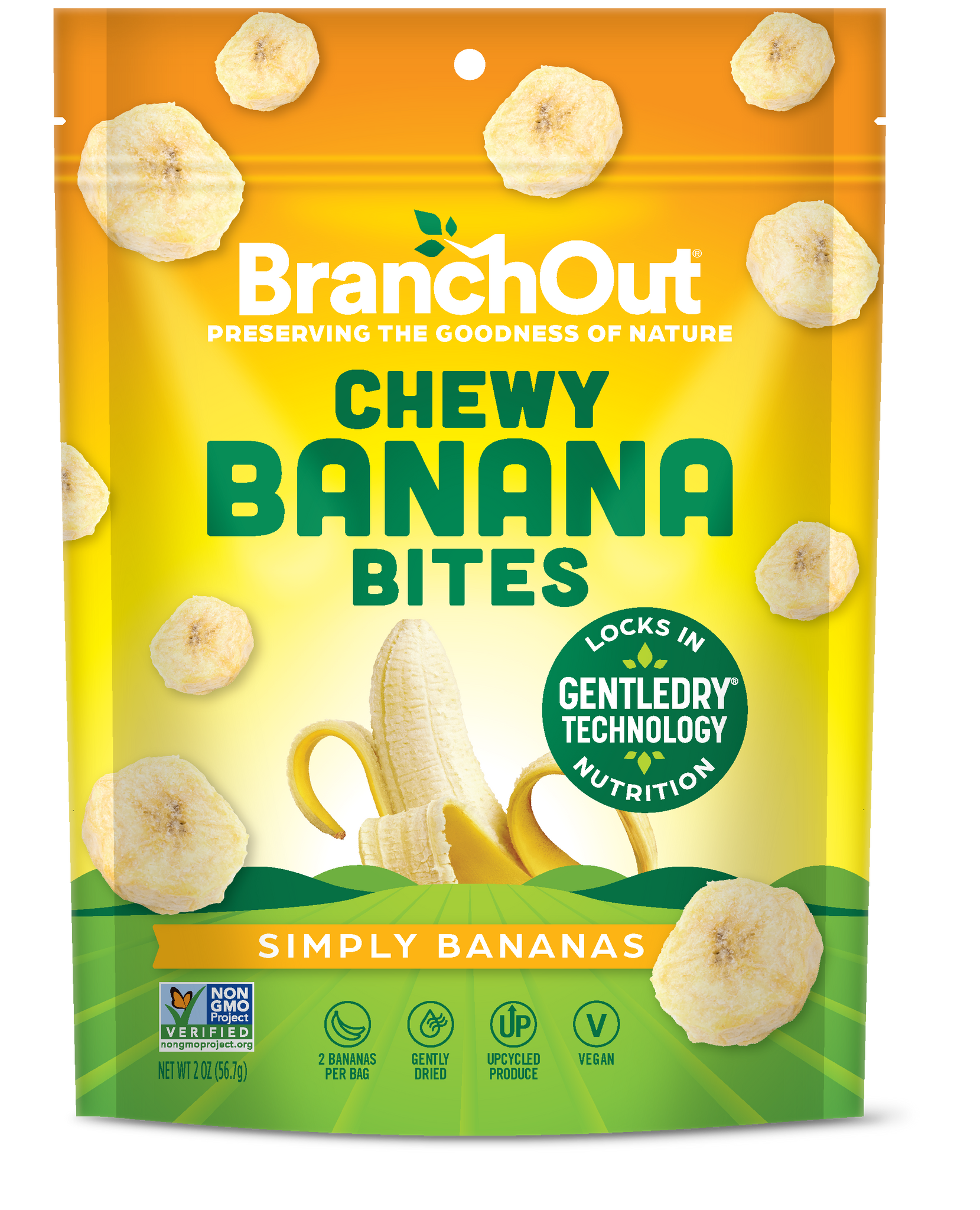 Chewy Banana Bites, Original - 8 bags