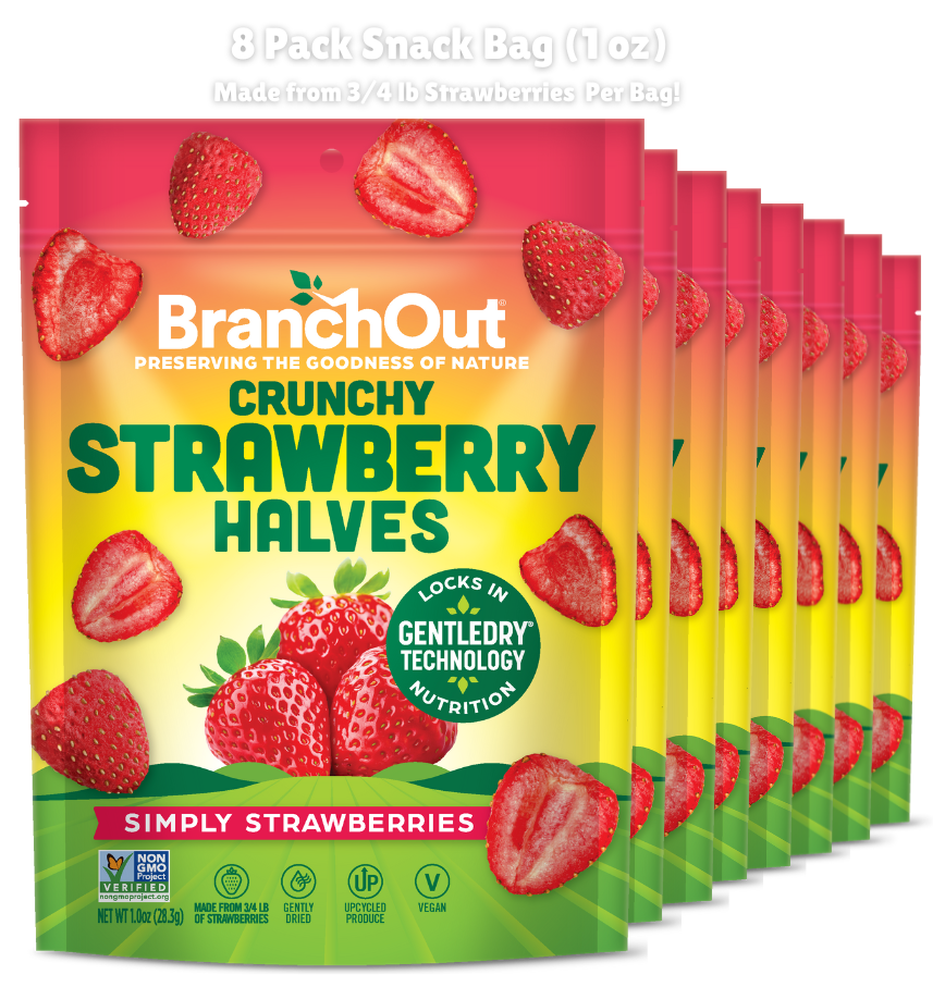 Crunchy Strawberry Halves 4 Pack Snack Size