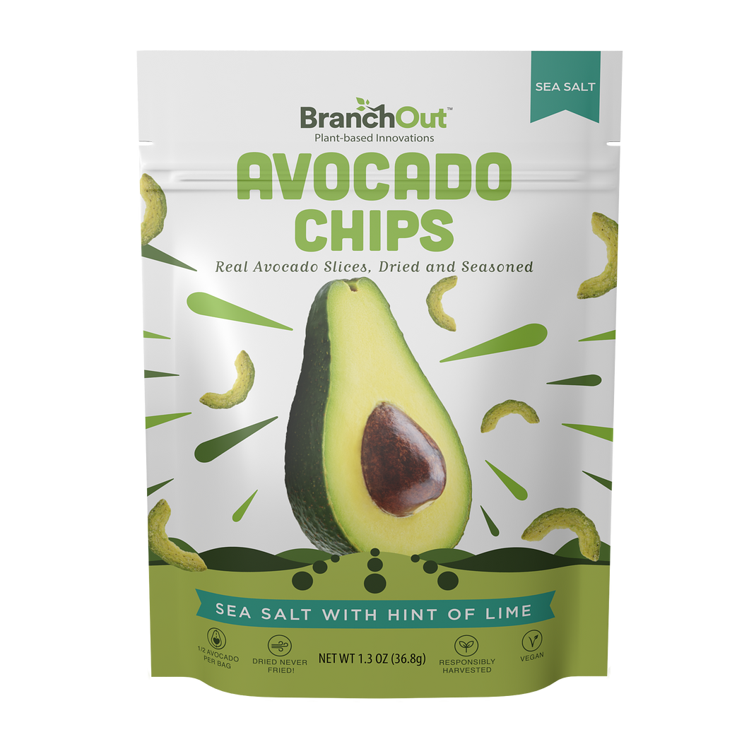 Avocado Chips, Sea Salt with a hint of Lime - 8 bags