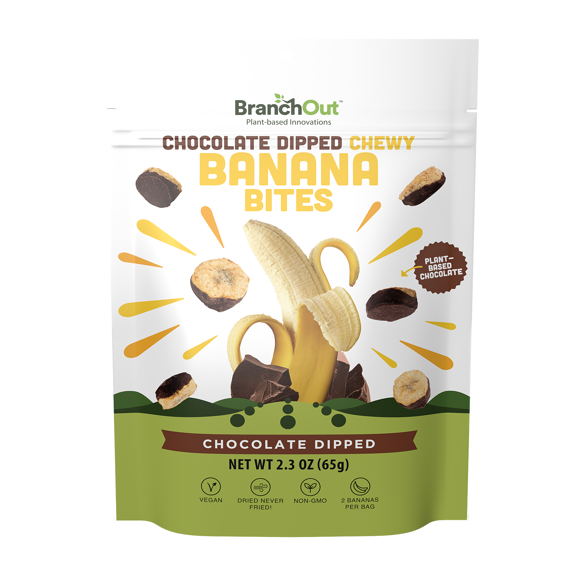 Chewy Banana Bites, Chocolate Dipped - 8 bags
